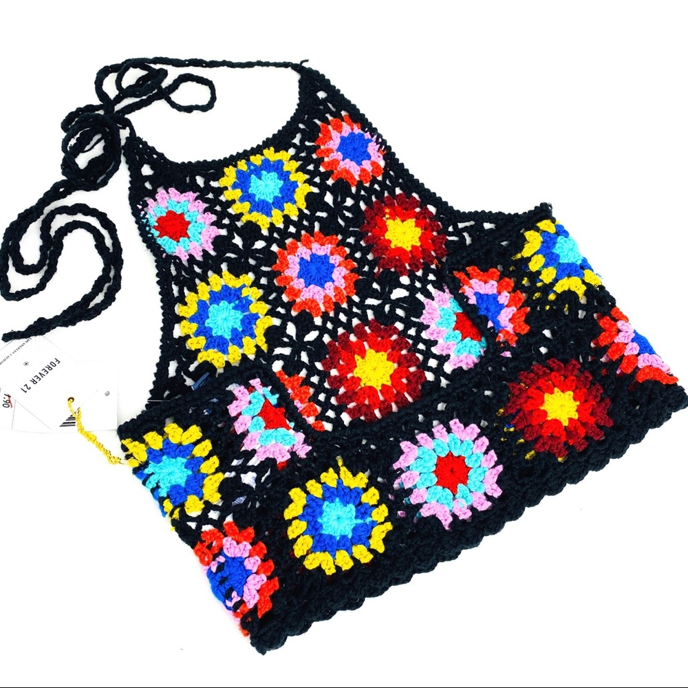 Forever 21 Crochet Crop Tank Top